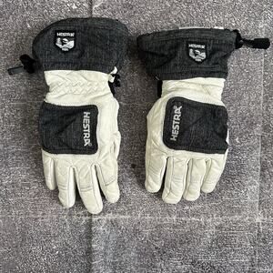 Unisex Hestra Army Cowhide Leather C Zone Heli 5 Finger Winter Ski Gloves Sz 7